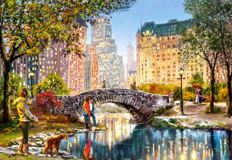 Castorland Abendspaziergang Durch den Central Park 1000 Teile Puzzle Castorland-104376 von Castorland