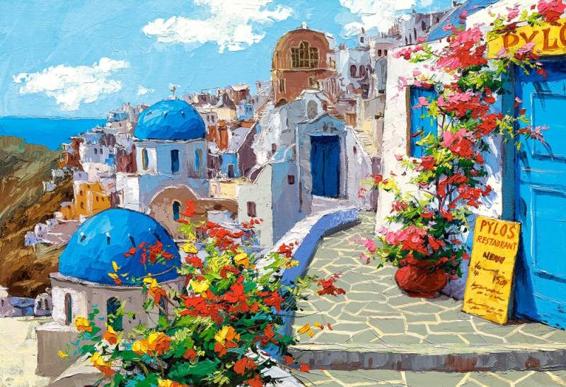 Castorland Frühling auf Santorin 2000 Teile Puzzle Castorland-200603 von Castorland