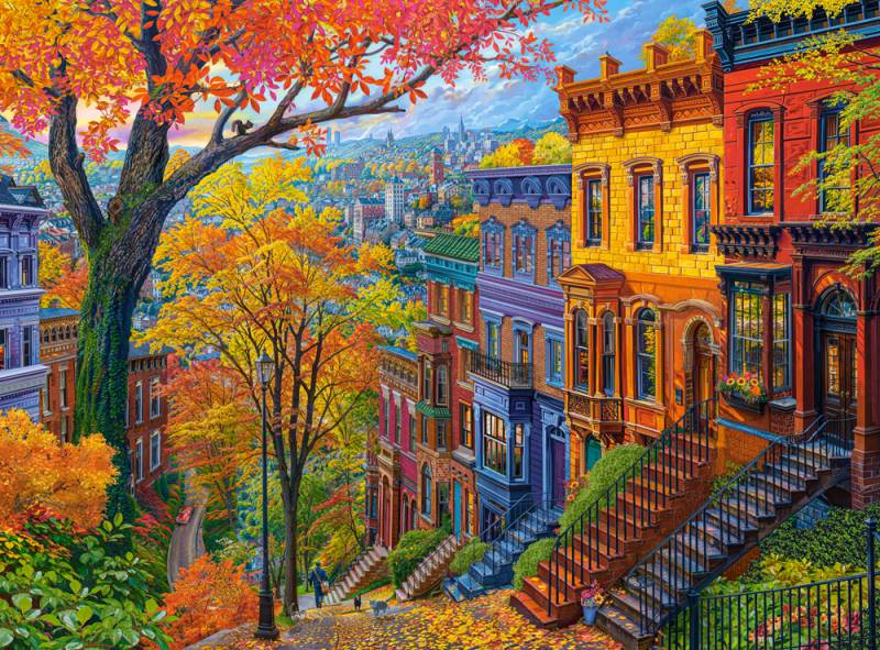 Castorland Herbstliche Stadt auf dem Hügel 3000 Teile Puzzle Castorland-300709 von Castorland