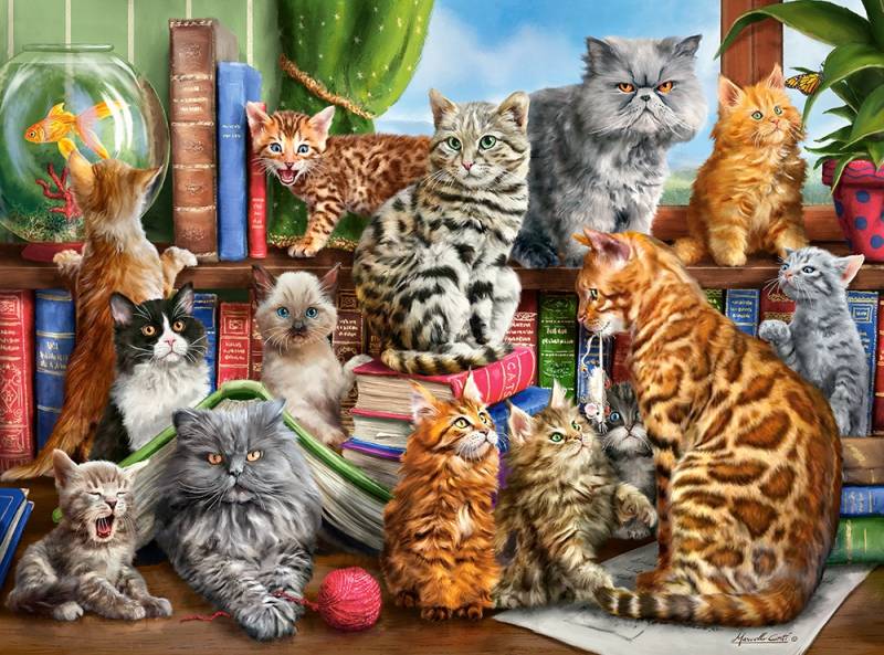 Castorland Haus der Katzen 2000 Teile Puzzle Castorland-200726 von Castorland