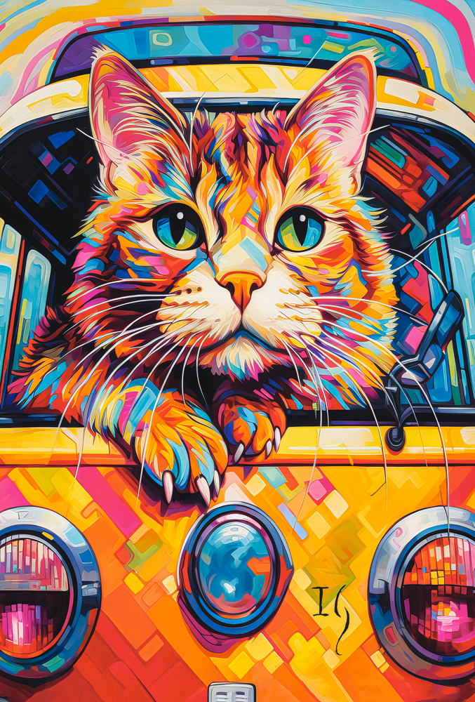 Castorland Katzen-Busreisen 1000 Teile Puzzle Castorland-105229 von Castorland