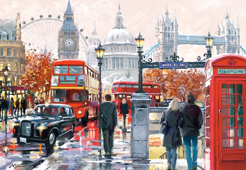 Castorland Londoner Collage 1000 Teile Puzzle Castorland-103140 von Castorland