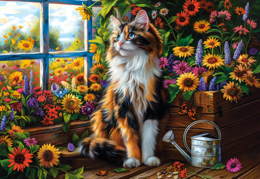 Castorland Meditation mit Katze und Blumen 1000 Teile Puzzle Castorland-105342 Castorland Meditation mit Katze und Blumen 1000 Teile Puzzle Castorland-105342 von Castorland