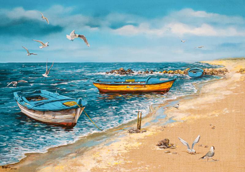 Castorland Art Collection - Morgen am Meer 500 Teile Puzzle Castorland-53919 von Castorland