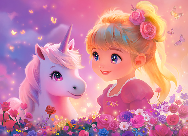 Castorland Princess with Unicorn 100 Teile Puzzle Castorland-111299 von Castorland