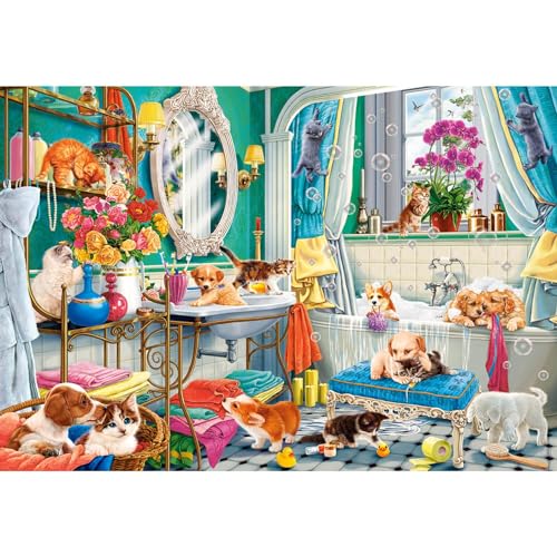 Castorland 1500 EL. Crazy Pet Bath [Puzzle] von Castorland