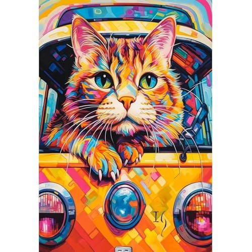 Castorland Puzzle mit 1000 Teilen: Reise mit dem Katzenbus von Castorland