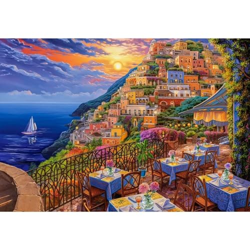 Castorland Puzzle mit 1500 Teilen: romantischer Abend Positano von Castorland