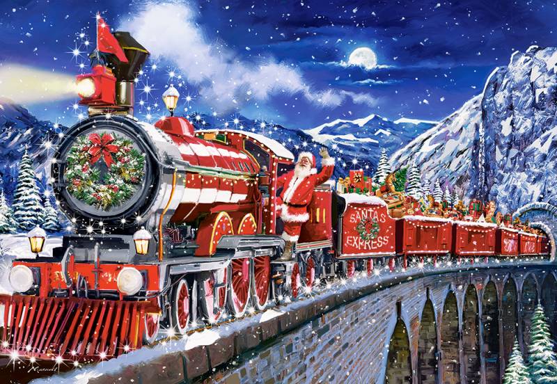 Castorland Der Weihnachtsmann Kommt Bald in die Stadt 1000 Teile Puzzle Castorland-104833 von Castorland