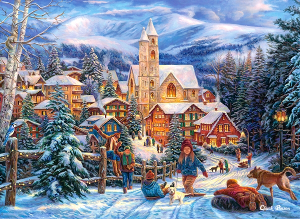 Castorland Sledding to Town 300 Teile Puzzle Castorland-030194 von Castorland