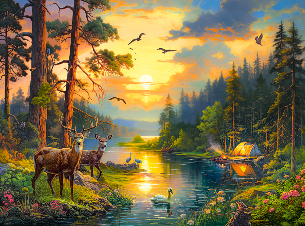 Castorland Sonnenuntergang am Forest River 3000 Teile Puzzle Castorland-300686 Castorland Sonnenuntergang am Forest River 3000 Teile Puzzle Castorland-300686 von Castorland