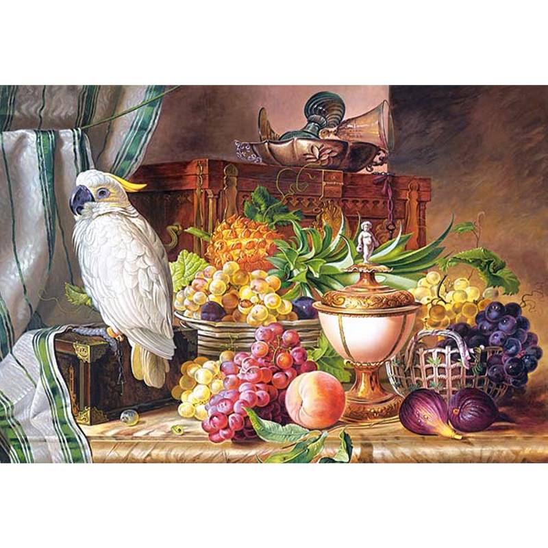 Castorland Stillleben mit Früchten und Kakadu 3000 Teile Puzzle Castorland-300143 von Castorland