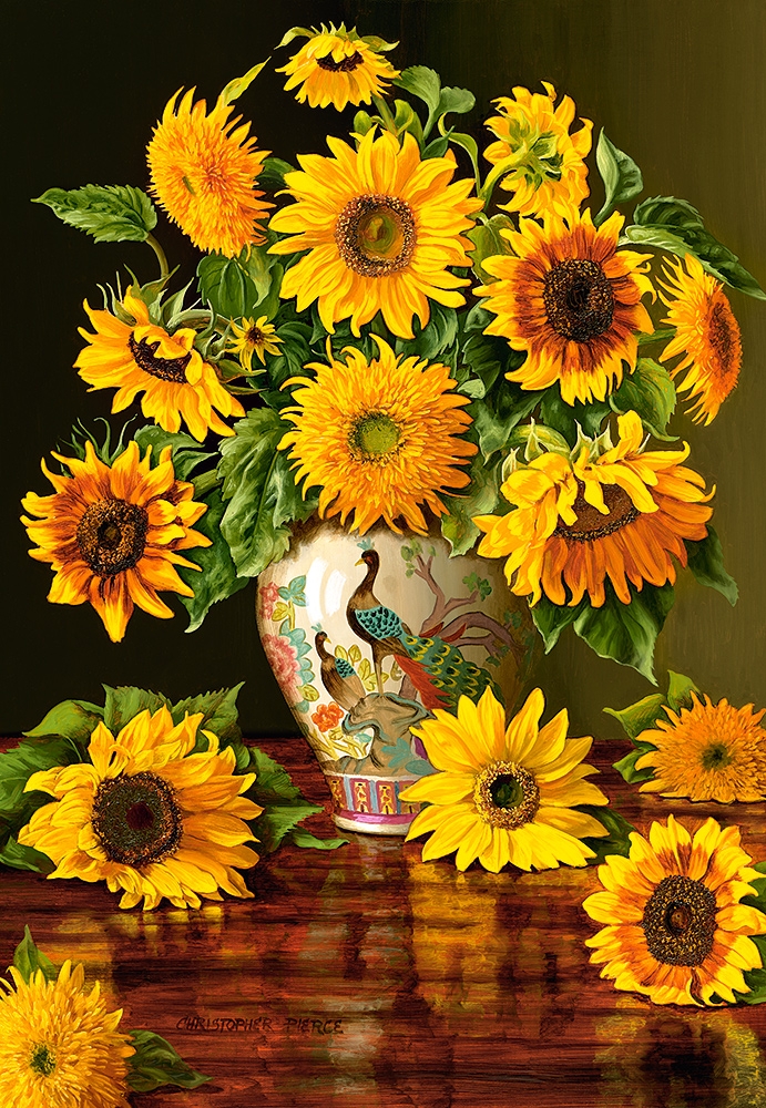 Castorland Sunflowers in a Peacock Vase 1000 Teile Puzzle Castorland-103843 von Castorland