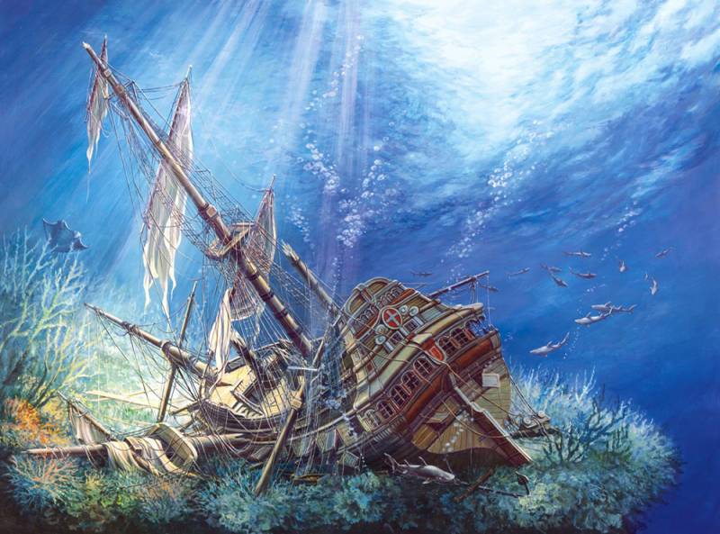Castorland Sunk Galleon  2000 Teile Puzzle Castorland-200252 von Castorland