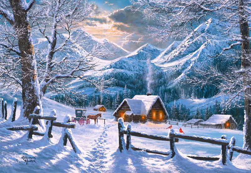 Castorland Verschneiter Morgen 1500 Teile Puzzle Castorland-151905 von Castorland