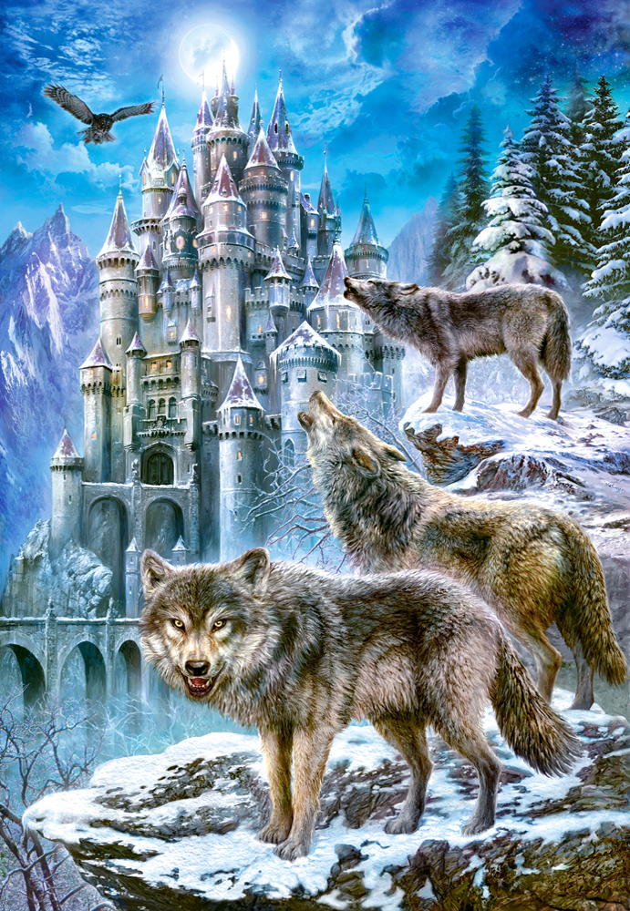 Castorland Wölfe ums Schloss 1500 Teile Puzzle Castorland-151141 von Castorland