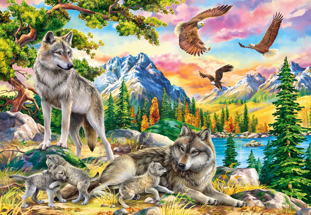 Castorland Wolfsfamilie und Adler 1000 Teile Puzzle Castorland-104970 Castorland Wolfsfamilie und Adler 1000 Teile Puzzle Castorland-104970 von Castorland