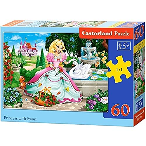 Castorland B-066056 Princess with Swan, 60 Teile Puzzle, bunt von Castorland