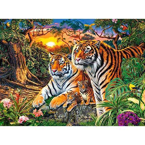 Puzzle 2000 Elementów Rodzina Tygrysów von Castorland
