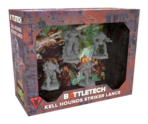 Catalyst Game Labs BattleTech | Miniatures | Kell Hounds Striker Lance | Expansion | Miniature Game Ages 14+ | Spiel auf Englisch von Catalyst Game Labs