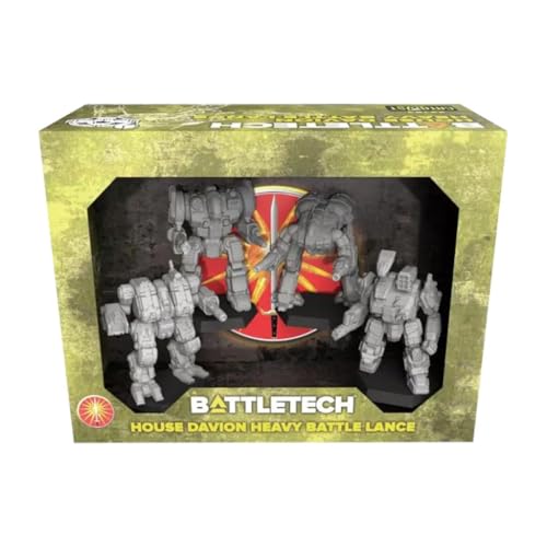 Catalyst Game Labs BattleTech | Miniatures | House Davion Heavy Battle Lance | Expansion | Miniature Game Ages 14+ | Spiel auf Englisch von Catalyst Game Labs