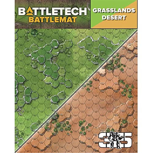 Catalyst Game Labs CAT35800A BattleTech: Battle Mat Grasslands/Desert, Mehrfarbig von Catalyst Game Labs