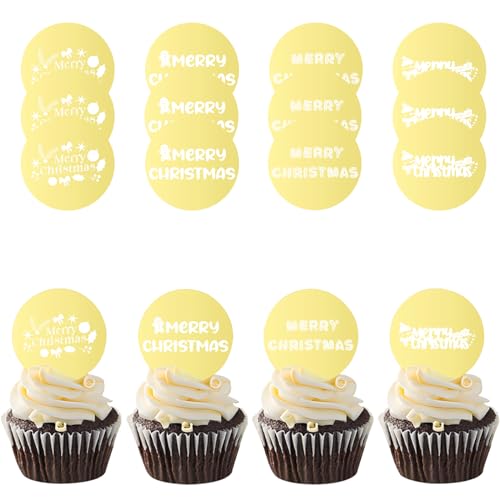 Catelves 12 Stück Weihnachten Tortendeko Merry Christmas, Weihnachten Cupcake Topper, Deko Kuchen Weihnachtskuchen Dekoration, Weihnachten Deko Torte, Santa Claus Schneemann Rentier Weihnachtsbaum Catelves 12 Stück Weihnachten Tortendeko Merry Christmas, Weihnachten Cupcake Topper, Deko Kuchen Weihnachtskuchen Dekoration, Weihnachten Deko Torte, Santa Claus Schneemann Rentier Weihnachtsbaum von Catelves