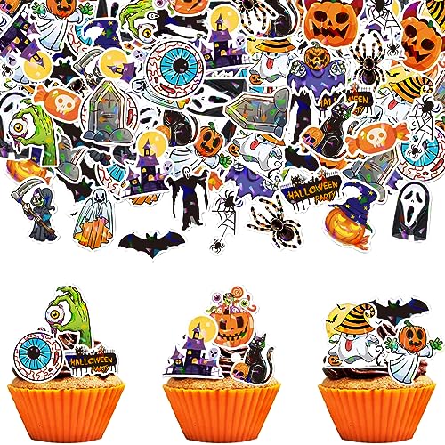 Catelves 60 Stück Halloween Essbare Tortendeko, Halloween Cupcake Toppers, Halloween Deko Kuchen Essbar, Halloween Dekoration Deko für Torten Essbar, Tortendeko Geburtstag Essbar, Deko Torte Essbar Catelves 60 Stück Halloween Essbare Tortendeko, Halloween Cupcake Toppers, Halloween Deko Kuchen Essbar, Halloween Dekoration Deko für Torten Essbar, Tortendeko Geburtstag Essbar, Deko Torte Essbar von Catelves