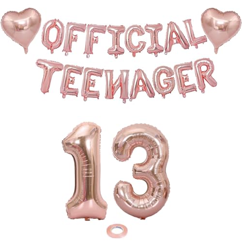 Catelves 13. Geburtstag Deko für Teenager Mädchen - Luftballons Roségold, Geburtstagsdeko für 13 Jahre Catelves 13. Geburtstag Deko für Teenager Mädchen - Luftballons Roségold, Geburtstagsdeko für 13 Jahre von Catelves