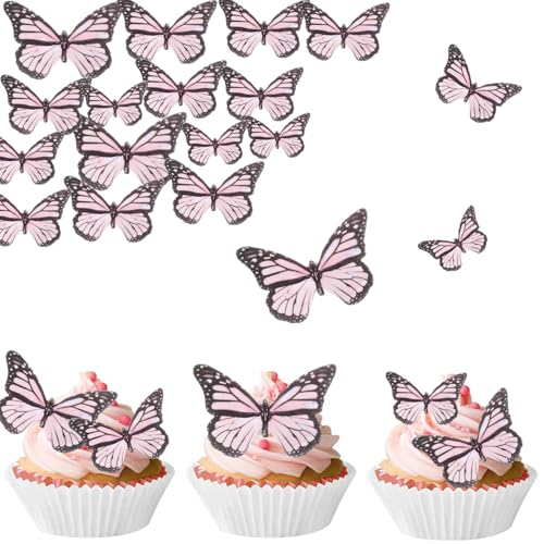 Catelves Essbare Schmetterlinge für Torte Rosa,48 Stück Schmetterlinge Tortendeko Essbar,Schmetterling Tortendeko Mädchen Essbar,Cupcake Topper Schmetterling Kuchen Deko Essbar für Geburtstag Hochzeit Catelves Essbare Schmetterlinge für Torte Rosa,48 Stück Schmetterlinge Tortendeko Essbar,Schmetterling Tortendeko Mädchen Essbar,Cupcake Topper Schmetterling Kuchen Deko Essbar für Geburtstag Hochzeit von Catelves