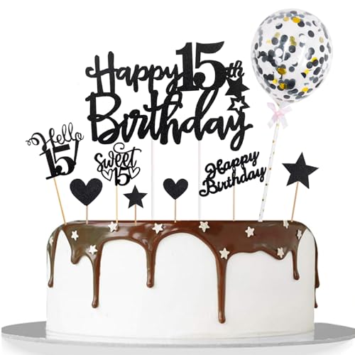 Catelves Tortendeko 15 Geburtstag Mädchen Junge,10 Stk Glitzer Kuchendeko Geburtstag 15 Jahre Mädchen,Happy 15th Birthday Cake Topper Roségold,Torten Deko 15. Geburtstag Mädchen,15 Geburtstag Deko Catelves Tortendeko 15 Geburtstag Mädchen Junge,10 Stk Glitzer Kuchendeko Geburtstag 15 Jahre Mädchen,Happy 15th Birthday Cake Topper Roségold,Torten Deko 15. Geburtstag Mädchen,15 Geburtstag Deko von Catelves