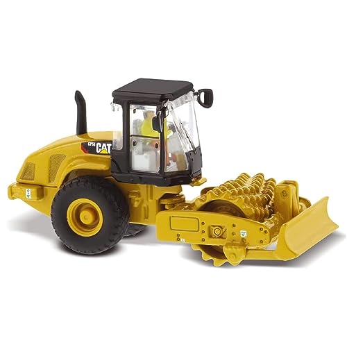 Diecast Masters 85247 - Caterpillar Walze mit Stampffussbandage, Maßstab 1:87, ca. 7,3 x 2,5 x 3,8 cm, ab 14 Jahren von Diecast Masters