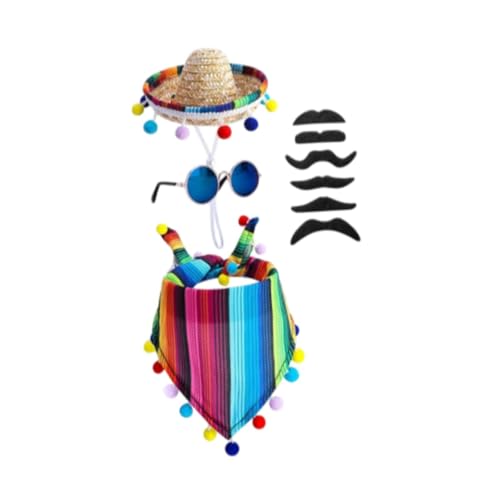 Veranda-Gans-Outfit-Set mit buntem Schal und Hut für Rasenstatue von Catgol