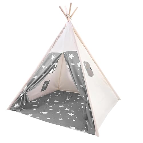 Cathpetic Tipi Zelt für Kinder,Kinder Spielzelte,Kinderzelt für Drinnen Outdoor,Spielzimmer für Kinder,Mehrzweckzelte für den Innen und Außenbereich,Stern von Cathpetic