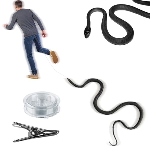 Cathpetic Trickspielzeug Schlange,Snake Prank with String Clip,Streichschlange mit Spulenclip,Schlangen jagen Menschen um Freunde zu erschrecken von Cathpetic