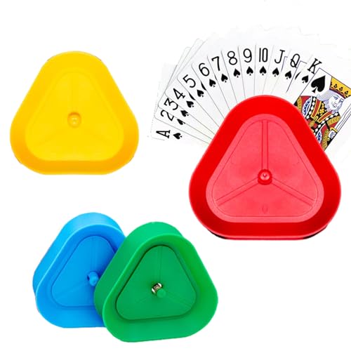 4 Stück Kartenhalter Kinder Card Holder Spielkartenhalter Kartenständer Kartenspiel Freisprech Dreieckiger Spielkartenhalter Kunststoff Spielkarten Halter für Senioren Erwachsene 4 Stück Kartenhalter Kinder Card Holder Spielkartenhalter Kartenständer Kartenspiel Freisprech Dreieckiger Spielkartenhalter Kunststoff Spielkarten Halter für Senioren Erwachsene von Catrhood