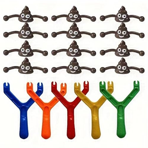 Kacke-Schleuder-Spielzeug, lustige Scherzartikel, Mini-Gummischleuder, fliegendes Stressabbau-Spielzeug, Geburtstagsgeschenk (bb) von Catrhood
