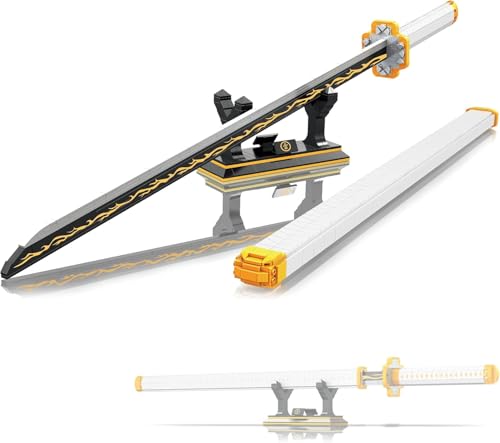 956 Pieces Demon Slayer Swords Building Set, 39in Zenitsu Sword Building Block with Scabbard and Stand, Katana Demon Slayer Gift for Kids 956 Pieces Demon Slayer Swords Building Set, 39in Zenitsu Sword Building Block with Scabbard and Stand, Katana Demon Slayer Gift for Kids von Cattle