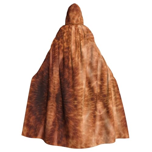 Brauner Kapuzenumhang aus Rindsleder, Halloween-Kapuzenumhang, Halloween, Weihnachten, Cosplay-Kostüm von Cattpa