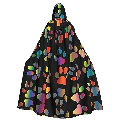 Bunter Hundepfotenabdruck-Kapuzenumhang, Halloween-Kapuzenumhang, Halloween, Weihnachten, Cosplay-Kostüm Bunter Hundepfotenabdruck-Kapuzenumhang, Halloween-Kapuzenumhang, Halloween, Weihnachten, Cosplay-Kostüm von Cattpa