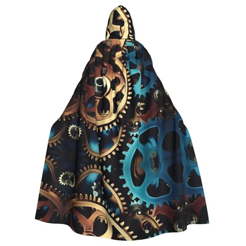 Cooler Kapuzenumhang mit Steampunk-Zahnrädern, Halloween-Kapuzenumhang, Halloween, Weihnachten, Cosplay-Kostüm von Cattpa