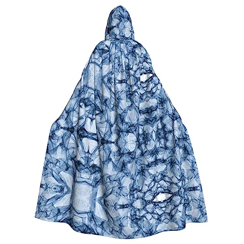 Dunkelblauer Kapuzenumhang mit Marmor-Druck, Halloween-Kapuzenumhang, Halloween, Weihnachten, Cosplay-Kostüm von Cattpa