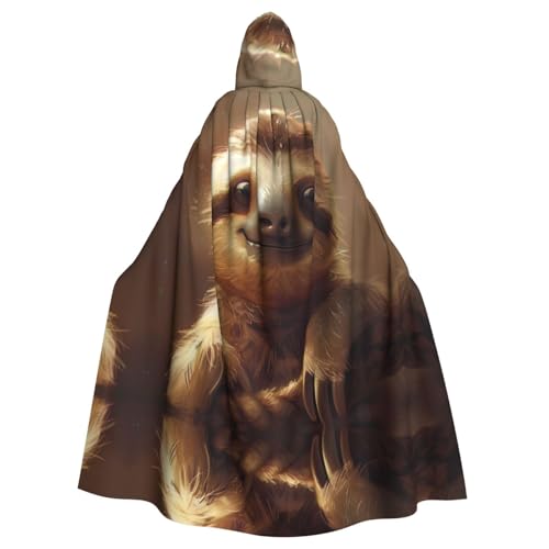Entzückender Kapuzenumhang mit Faultier-Druck, Halloween-Kapuzenumhang, Halloween, Weihnachten, Cosplay-Kostüm von Cattpa