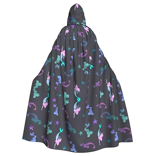 Farbiger, schöner Meerjungfrauen-Umhang, Halloween-Kapuzenumhang, Halloween, Weihnachten, Cosplay-Kostüm von Cattpa
