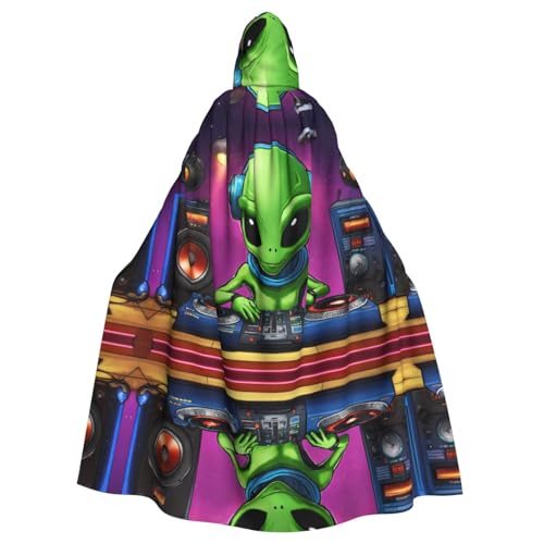 Grüner Kapuzenumhang mit Alien-Druck, Halloween-Kapuzenumhang, Halloween, Weihnachten, Cosplay-Kostüm von Cattpa