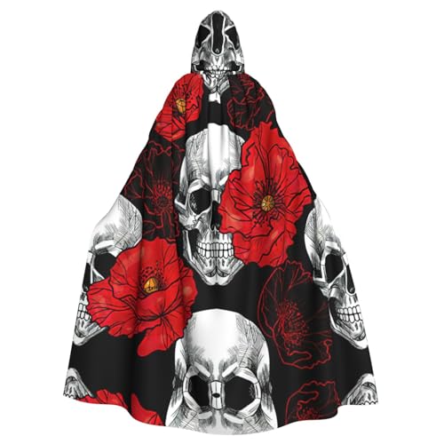 Halloween-Kapuzenumhang mit Totenkopf-Motiv, Halloween-Kapuzenumhang, Halloween, Weihnachten, Cosplay-Kostüm Halloween-Kapuzenumhang mit Totenkopf-Motiv, Halloween-Kapuzenumhang, Halloween, Weihnachten, Cosplay-Kostüm von Cattpa