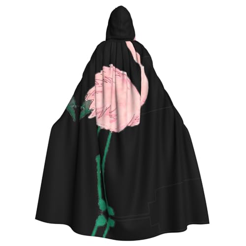 Handbemalter Kapuzenumhang mit Flamingo-Vogel-Druck, Halloween-Kapuzenumhang, Halloween, Weihnachten, Cosplay-Kostüm von Cattpa