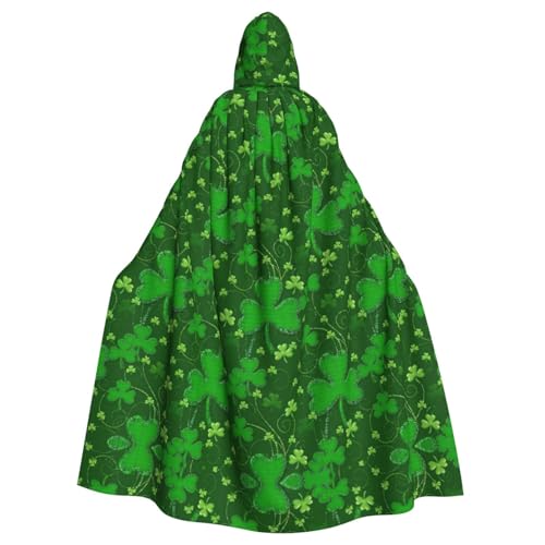 Hintergrund St. Patrick's Day Kapuzenumhang mit Glitzer-Druck, Halloween-Kapuzenumhang, Halloween, Weihnachten, Cosplay-Kostüm von Cattpa