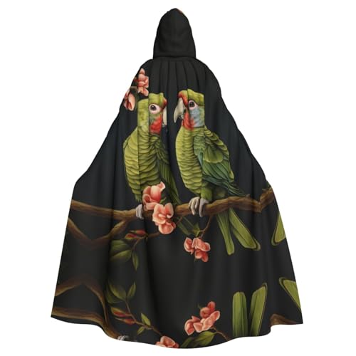 Kapuzenumhang für Paare, Papageien, Olivendruck, Halloween, Weihnachten, Cosplay-Kostüm von Cattpa