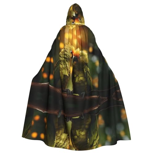 Kapuzenumhang für Paare, Papageien, Olivendruck, Halloween, Weihnachten, Cosplay-Kostüm von Cattpa